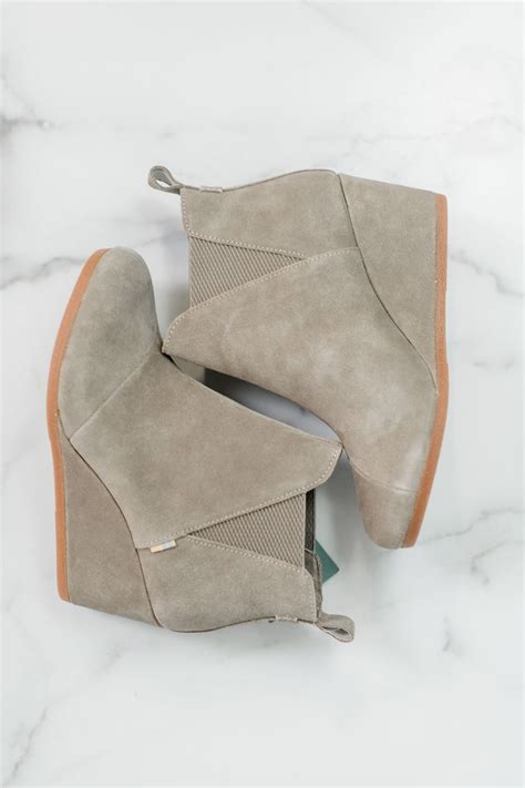 Toms Kelsey Wedge Bootie Neutral That Works With Every Outfit