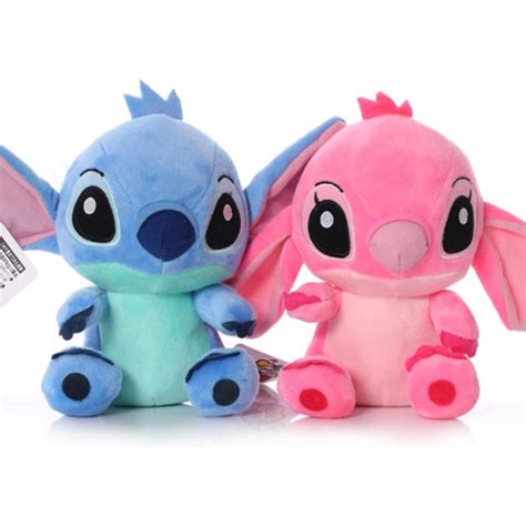 Lilo E Stitch De Pel Cia Importado Disney Ventosa Angel Azul E Rosa