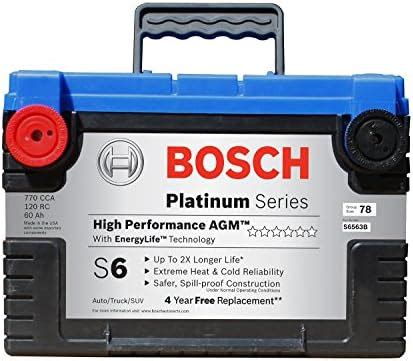 Amazon Bosch S6523B S6 Flat Plate AGM Battery Automotive