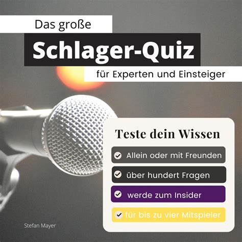 Das Große Schlager Quiz Für Experten Und Einsteiger Online Kaufen