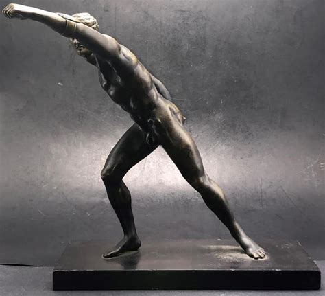 Bronze Standing Nude Male Athlete Sculpture