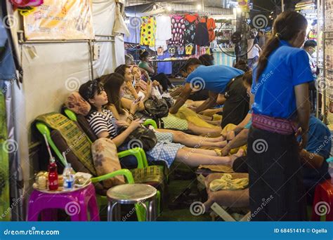 Massage Stall In Hua Hin Night Market Thailand Editorial Stock Image