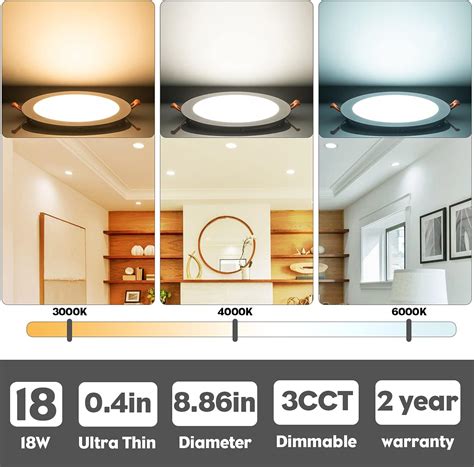 40 Off Discount JARLSTAR 6 Pack 8 Inch 3CCT Ultra Thin LED Recessed