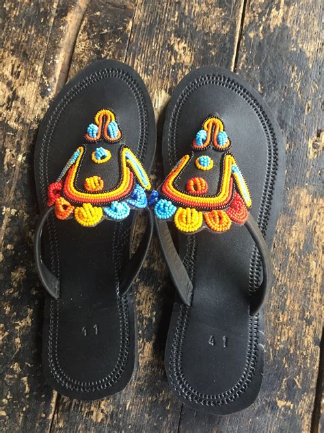 Maasai Beaded Leather Sandals Colorful Tstrap Sandals For Women