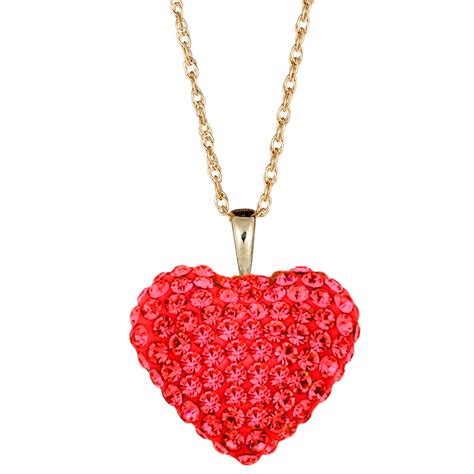 Red Crystal Heart Pendant