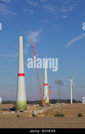 Energie Windkraft Windkraftanlagen Eines Windparks Bei Lichtenow In