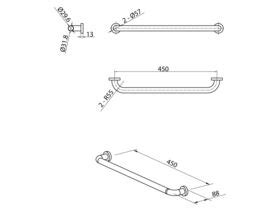 Mobi X Mm Grab Rail Polished Stainless Steel From Reece