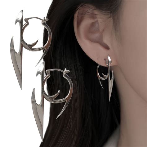 Halloween And Christmas Cyberpunk Design Darts Shape Ear Pendants