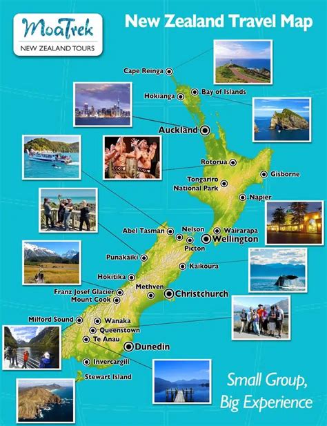 New Zealand Travel Map MoaTrek New Zealand Tours