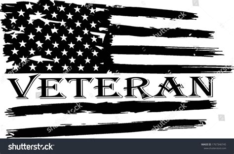 American Flag Veteran Us Military Veteran Stock Vector (Royalty Free ...