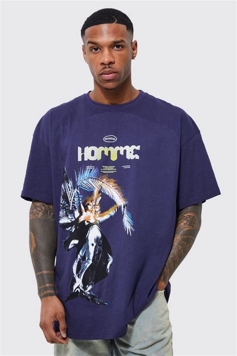 Oversized Homme Renaissance Graphic T Shirt Boohoo