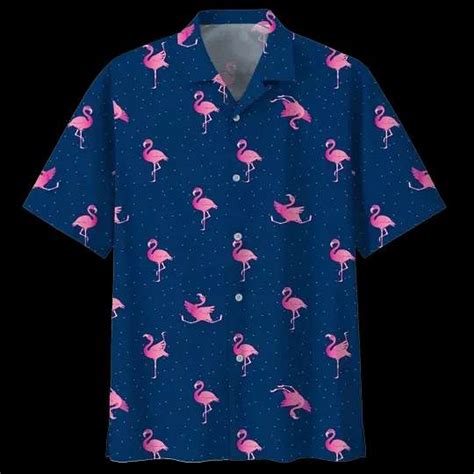 Flamingo Colorful Hawaiian Shirts For Men - Best of Pop Culture & Music Inspired T Shirt