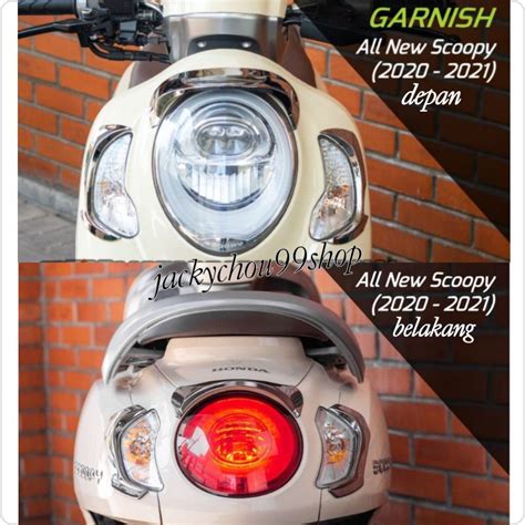 Jual Variasi Aksesoris Garnish Lampu Depan Belakang All New Scoopy FI