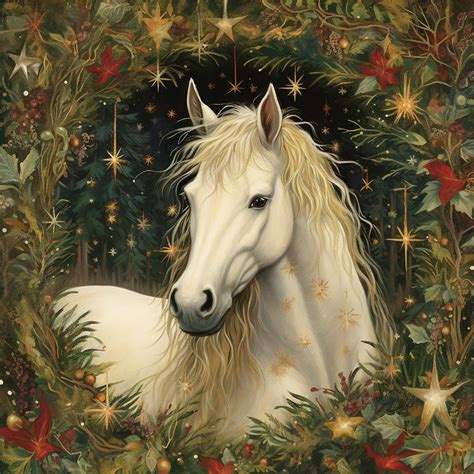 Christmas Horse Calendar Art Free Stock Photo - Public Domain Pictures