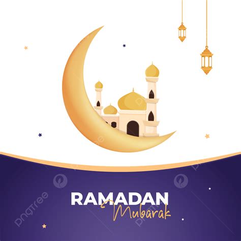 Luna Creciente Con Masjid Para Ramadan Mubarak Dise O Isl Mico Vector