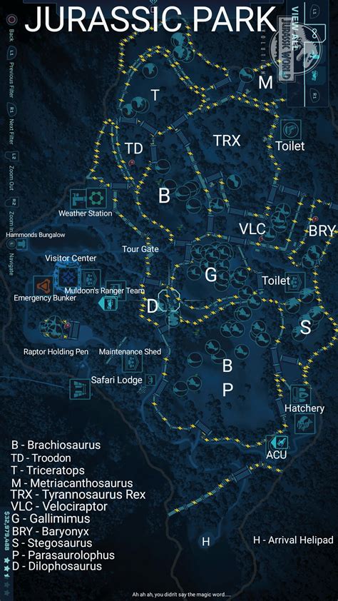 Jurassic Park Recreation Map Overview Rjurassicworldevo