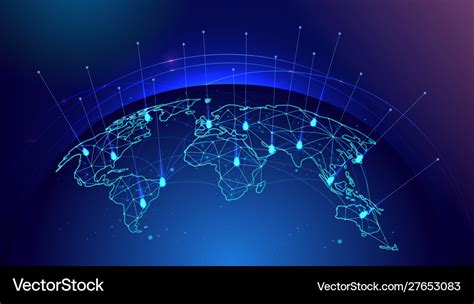 Global Network Connection Royalty Free Vector Image