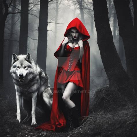 White Wolf Red Riding Hood By Vogueart On Deviantart