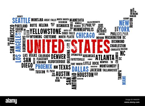 Usa Map With City Names - United States Map