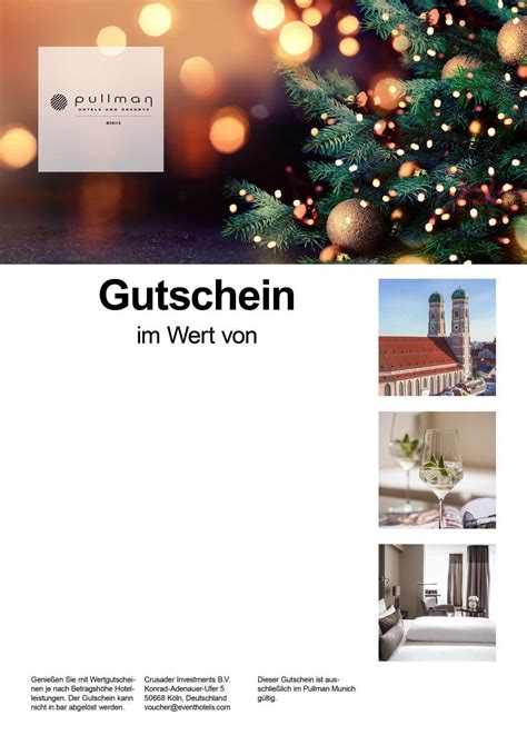 Vouchers shop exclusive | Pullman Hotel Munich | buy voucher