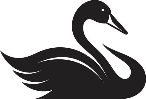 Majestic Black Vector Swan Logo Elegant Swan Icon Design 32356314