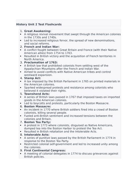 American History Unit 2 Study Guide 2
