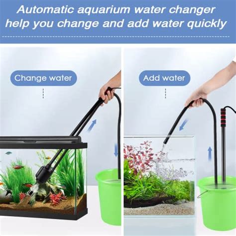 AQQA Electric Aquarium Gravel Cleaner 6 In 1 Automatic Fish Tank