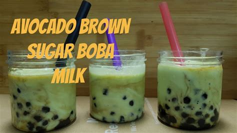 Best Avocado Brown Sugar Boba Milk Drink Pearl Milk Drink Youtube