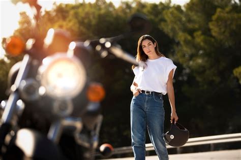 Free Photo Lesbian Couple On A Motorcycle Road Trip