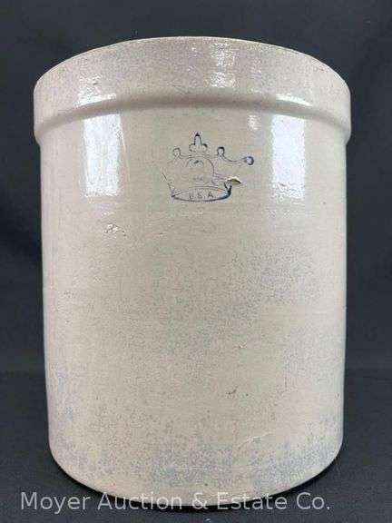 3 Gallon Stoneware Crock Cobalt Crown Marked Usa” On Bottom 115