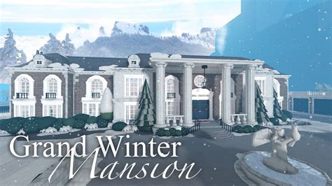 Grand Winter Mansion Bloxburg Speedbuild Part M Youtube