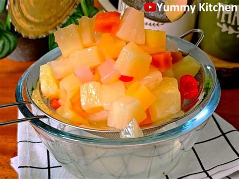 Fruit Jelly Recipe ( a colorfully creamy dessert ) - Yummy Kitchen