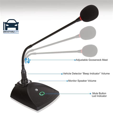 DTX1 Drive Thru Wireless Headset Intercom System Kit QSR Coffee Stand ...