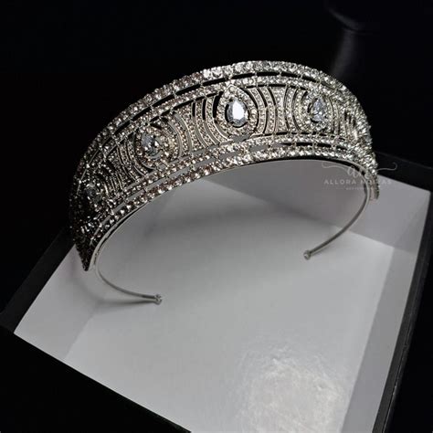 Coroa de Noiva Tiara Luxuosa de Prata e Zircônia Elo7