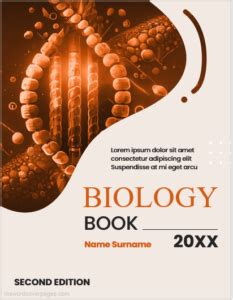 Biology Book Cover Page Template | MS Word Cover Page Templates