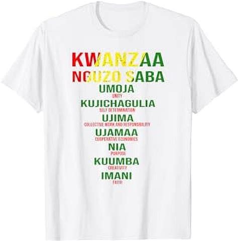 Kwanzaa Nguzo Saba The Seven Principles T Shirt Walmart