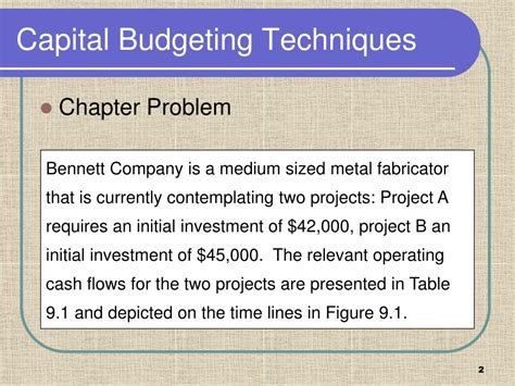 Ppt Capital Budgeting Techniques Powerpoint Presentation Free Download Id 5918812