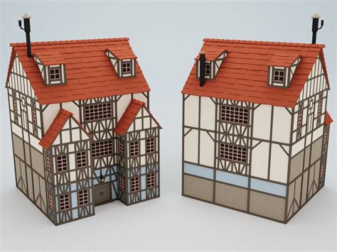 Fachwerk houses | CGTrader