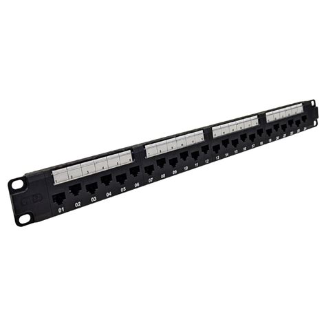 24 Port Cat6a Patch Panel 19 Rackmount 1u 110 Punch Down