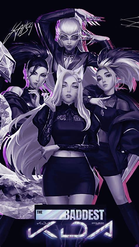 The Baddest Kda Akali Kaisa Ahri Evelynn Lol League Of Legends