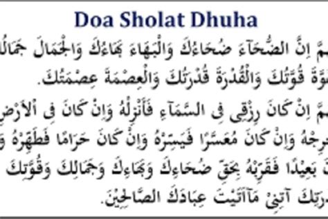 Bacaan Doa Setelah Shalat Dhuha Lengkap Dengan Keutamaan Dan Tata Cara