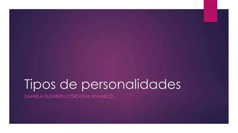 Tipos De Personalidades Ppt Descarga Gratuita