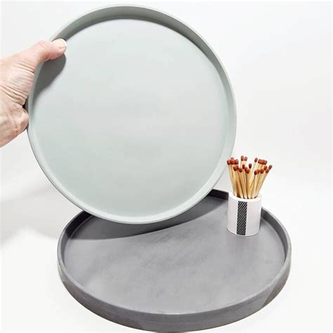 Grand Moule De Rangement En B Ton De Ciment Moule En Silicone Rond Carr