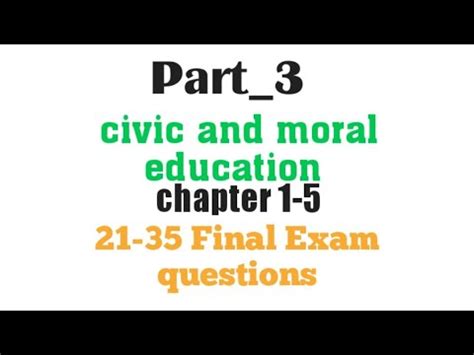 Civic Final Exam Questions And Answers Part Youtube