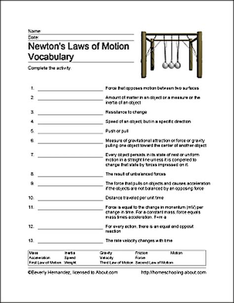 Newton S Laws Scenarios Worksheets