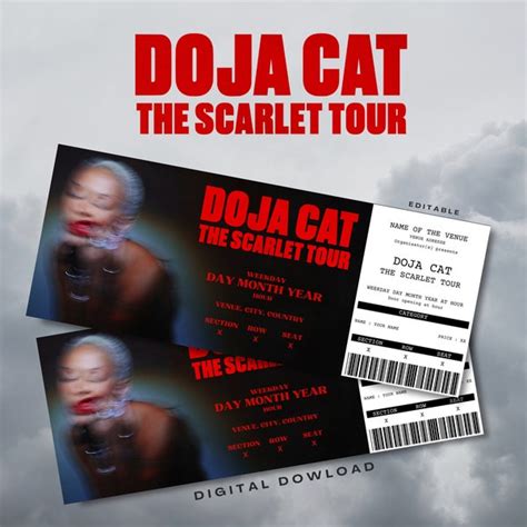 Doja Cat Scarlet Tour Ticket Etsy