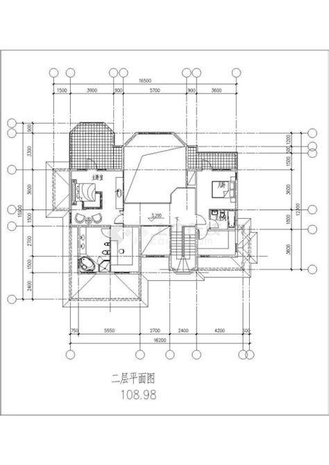 某二层带地下层砖混结构简欧风格别墅设计cad全套建施图（含总平面图）土木在线