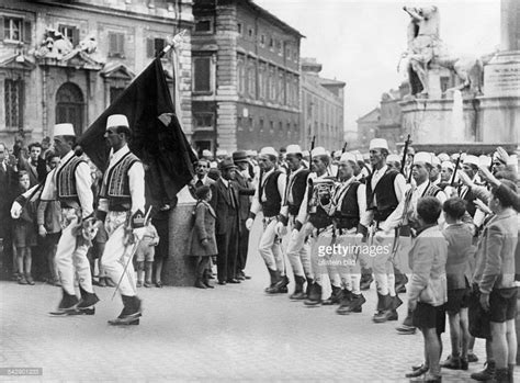 Albania, italian occupation :Arrival of the albanian kings guard at ...