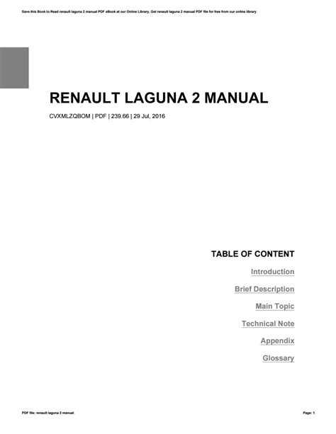 Renault laguna 2 manual by PattyMabry1303 - Issuu