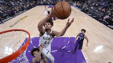 Watch Bucks Andre Jackson Jr Get His Head Above The Rim On Putback Dunk Nbc Sports